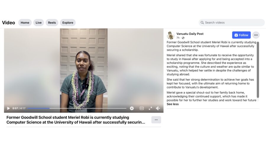 Former Goodwill School Student Currently Studying Computer Science